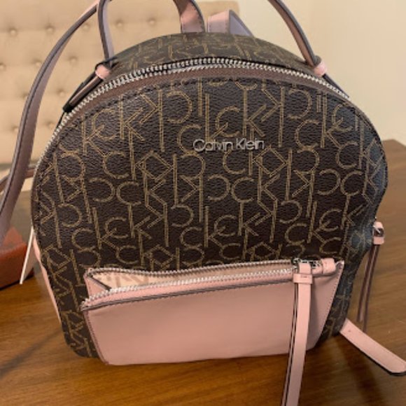 Calvin Klein Pink/Brown Fashion Backpack Purse (FREE SHIPPING!) main image 5